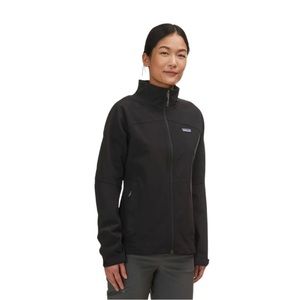 Patagonia Adze Hybrid Jacket Women’s Small Black‎ Softshell Stretch Weatherproof